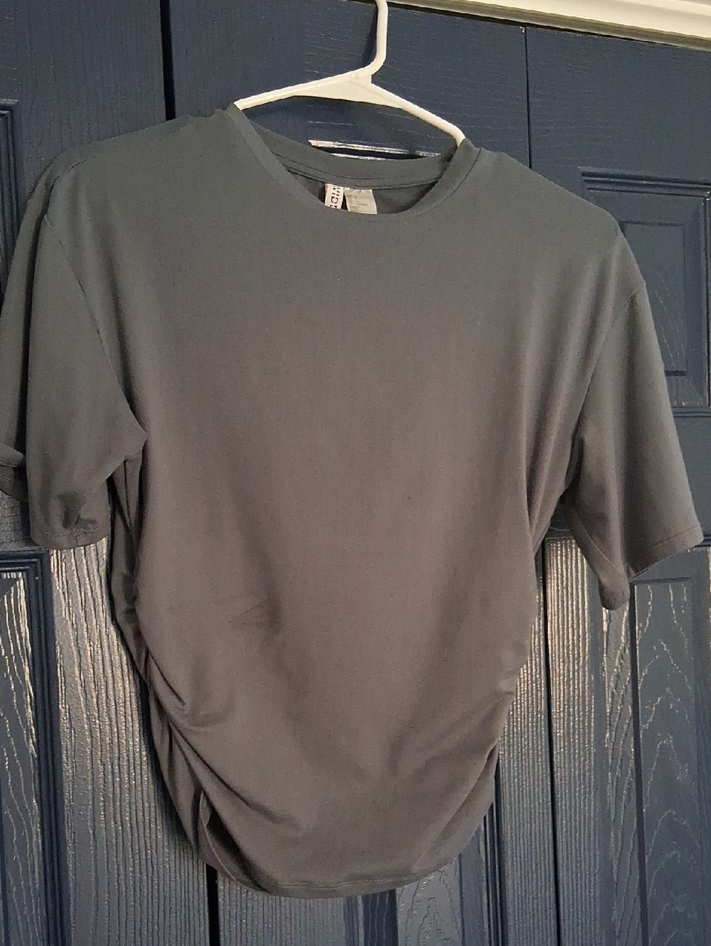 H&M Divided Blue Gray Tee Sinch Sides